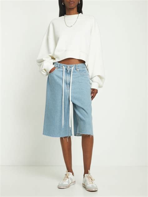 Cotton denim shorts - MM6 Maison Margiela - Women | Luisaviaroma