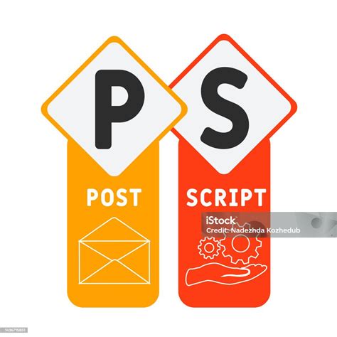 Ps Post Script Acronym Stock Illustration - Download Image Now - Acronym, Article, Closing - iStock