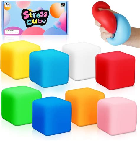 Amazon.com: APLIST Slow Rising Stress Cube: 8 Pack Fidget Toys for Kids ...