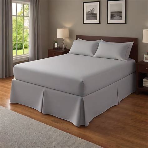 30" Inch Drop Bed Skirt Split Corner Grey Egyptian Cotton 1000TC – Eva ...