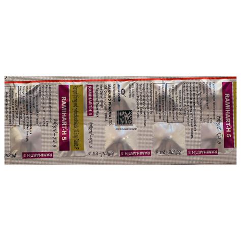 Ramihart-H 5 Tablet 10's Price, Uses, Side Effects, Composition ...