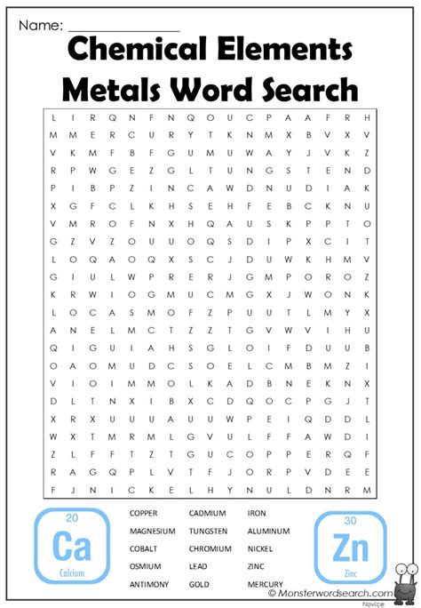 Rocks And Minerals Word Search Printable Rocks And Minerals For Kids: