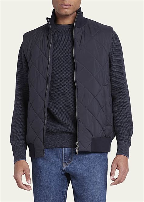 Loro Piana Men's Ampay Quilted Vest - Bergdorf Goodman