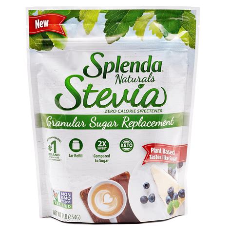 SPLENDA Stevia Zero Calorie Sweetener Jar Refill, Plant Based Sugar ...