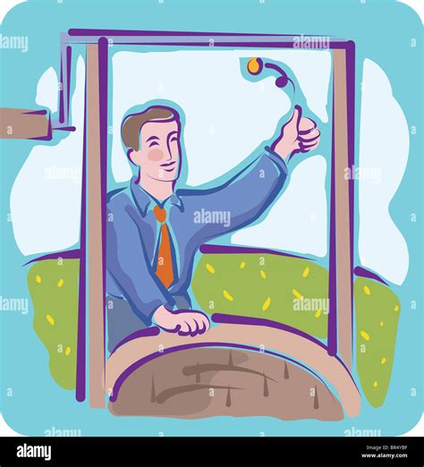 A man tossing a coin into a wishing well Stock Photo - Alamy