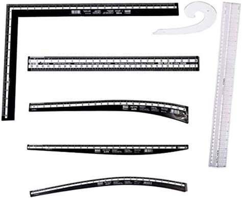 HIRDAY Complete Fashion Designing Tailoring Scales Set of 7 - Hip Curve ...