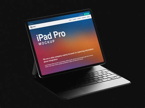 Free M5 iPad Pro With Magic Keyboard Mockup PSD - Good Mockups