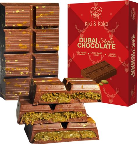 Amazon.com : Lindt Dubai Style Chocolate Bar Candy with Pistachio ...