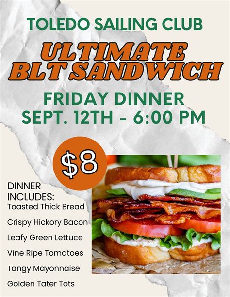 TSC Ultimate BLT Sandwich Dinner - Open to TSC Members, TSC Member ...