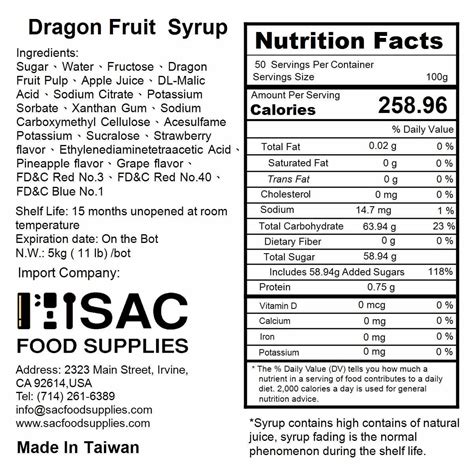 Dragon Fruit Syrup – SAC Food Supplies