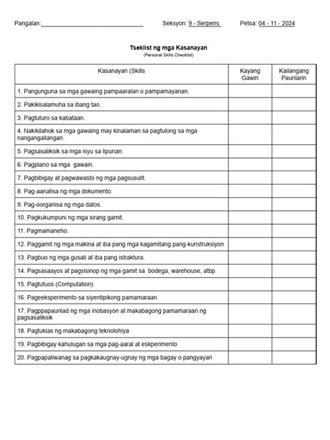 Image result for Processing Skills Examples in Tagalog