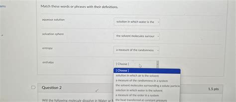 Solved Match these words or phrases with their | Chegg.com