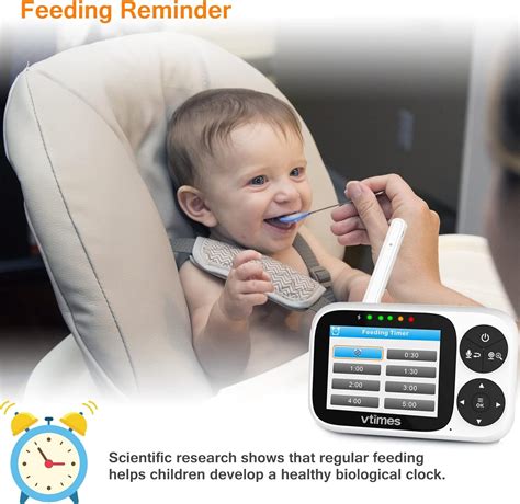 Buy VTimes Baby Monitor with Camera and Audio, 3.2 IPS Color LCD Screen ...