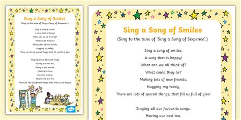 Sing a Song of Smiles Song