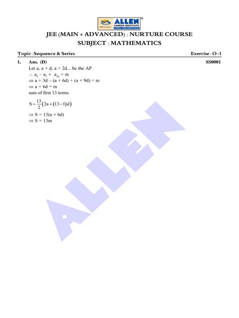 Image result for Allen Physics Module Solution PDF