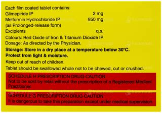 Glycomet Gp 2/850 Tablet Pr 10: Uses, Side Effects, Price & Substitutes