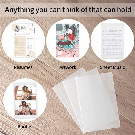 Buy 24 Pack Legal Size L-Type Plastic Sleeves Project 9” x 14.5” Clear ...