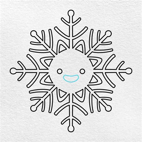 Cute Easy Snowflake Drawing