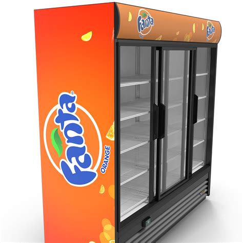 Fanta Three Door Display Refrigerator 3D | 3D Molier International