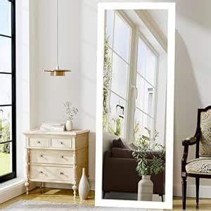 Buy kaevion White 5.25ft Wall Mount Rectangular Full Length Framed ...