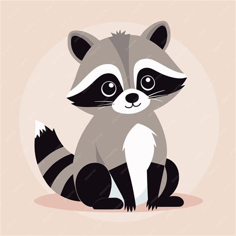 Premium Vector | Cute raccoon cartoon illustration