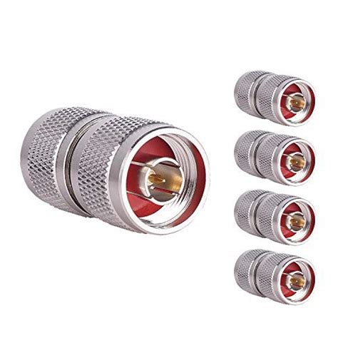 5PACK N Type Connectors N-Male to N-Male Adapter Connector RF Coaxial ...