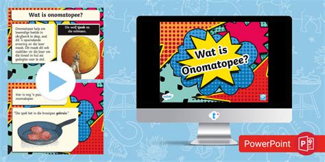 Wat is Onomatopee Powerpoint (teacher made) - Twinkl