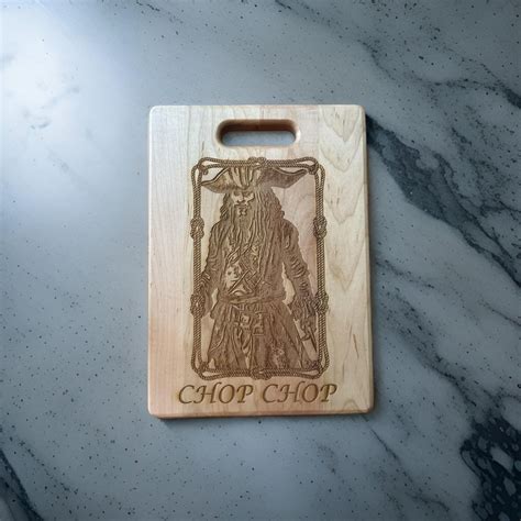 Pirate Chop Chop Board With Handle Laser Engraved Made From USA Maple ...