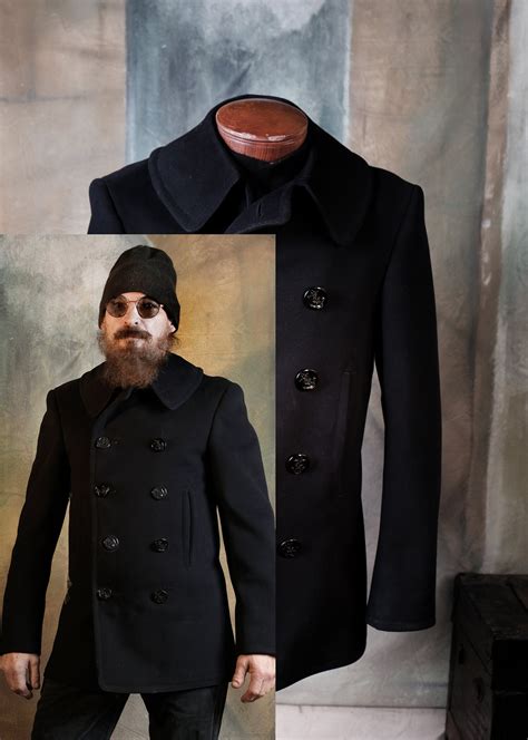 Mens Navy Pea Coat