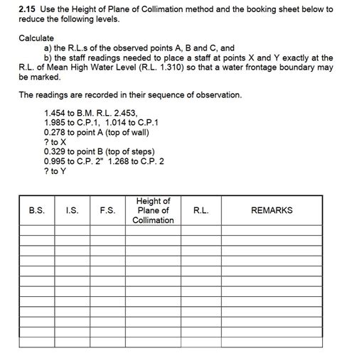Height of Collimation Method 的图像结果