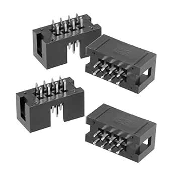 uxcell 20Pcs 2.54mm Pitch 2x4-Pin Double Row Straight Box Header ...