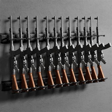 Rifle Racks Wall Mounted, 220 Lbs Load Adjustable - Blacksmith