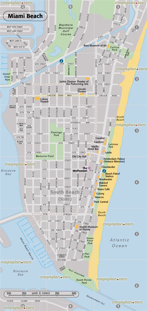 Ocean Drive Miami Map Miami Street Map Hi Res Stock Photography And