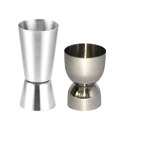Rudra Exports Set of 2 Double Sided Peg Measure & Cocktail Shaker Drin