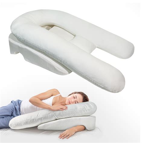 WOWMAX Shoulder Relief Bed Wedge and Body Pillow System for Side ...