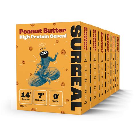 Surreal Peanut Butter - High Protein Cereal - Zero Sugar- Healthy Plant ...