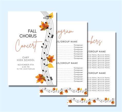 Image result for Fall Concert Program Design Templates