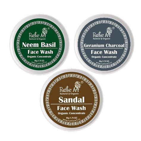 Rustic Art Organic Face Wash Concentrates for Deep Cleansing & De ...