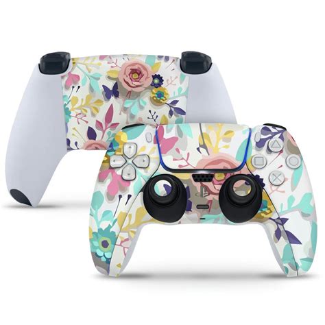 PlayStation 5 Controller Skin - Embossed Pink Flower Art – SkinsLegend