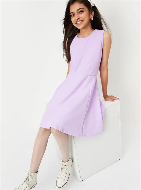 Buy Girls Sleeveless Fit and Flare Dress Online at just Rs. 499.0 ...