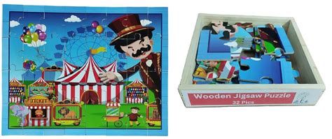 Buy DgCrayons Wooden Circus Jigsaw Puzzles Interlocking Puzzles ...