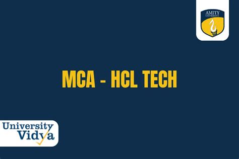 MCA – HCL Tech – Admission Open | Enroll Today - University Vidya