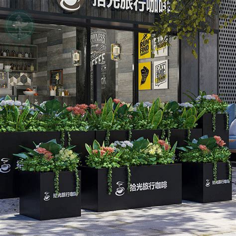 正方形玻璃钢花箱市政街区绿植种植箱_玻璃钢花箱 - 欧迪雅凡家具