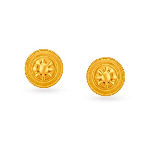 Traditional Floral Gold Jhumki Earrings