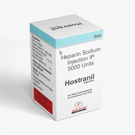 Hostranil - Heparin Sodium Injection IP 5000 Units - Health Biotech Limited