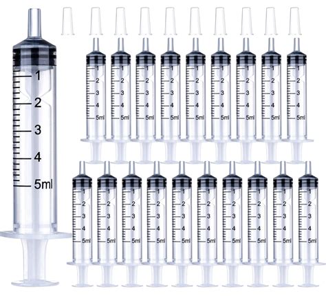 5ml Syringe 20-Pack Plastic 5ml Syringes with Luer India | Ubuy