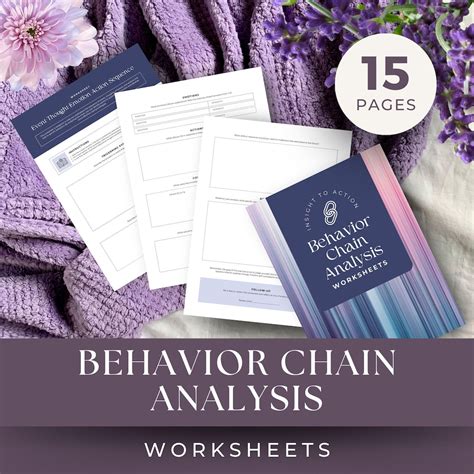 Behavior Chain Analysis Worksheet, INSTANT DOWNLOAD, DBT Skills, Mental ...