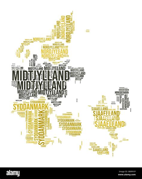 Denmark word cloud country hi-res stock photography and images - Alamy