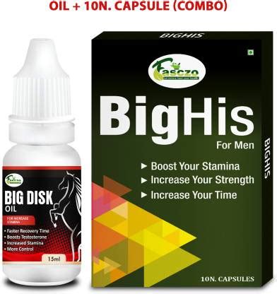 Fasczo Big His Ayurvedic Formula Men Stamina Capsule Oil Combo ,For ...