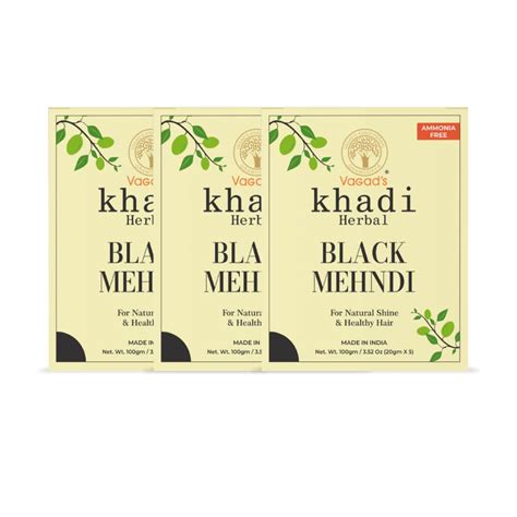 Buy Vagad's Khadi Herbal Gramodaya Combo Black Mehndi Ammonia Free ...